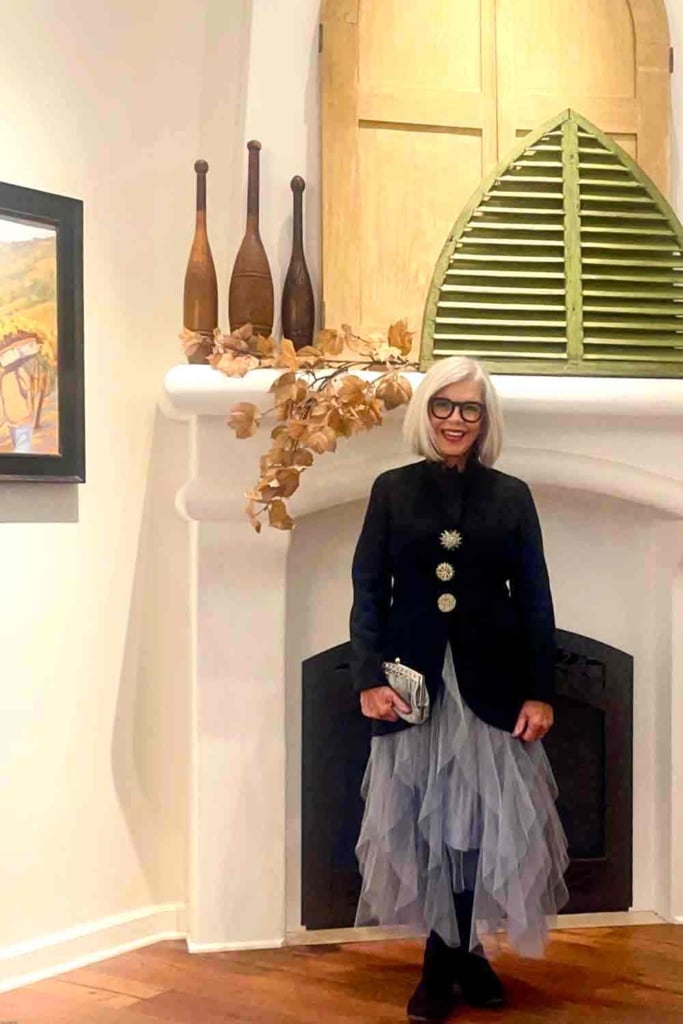 Tulle skirt & black blazer