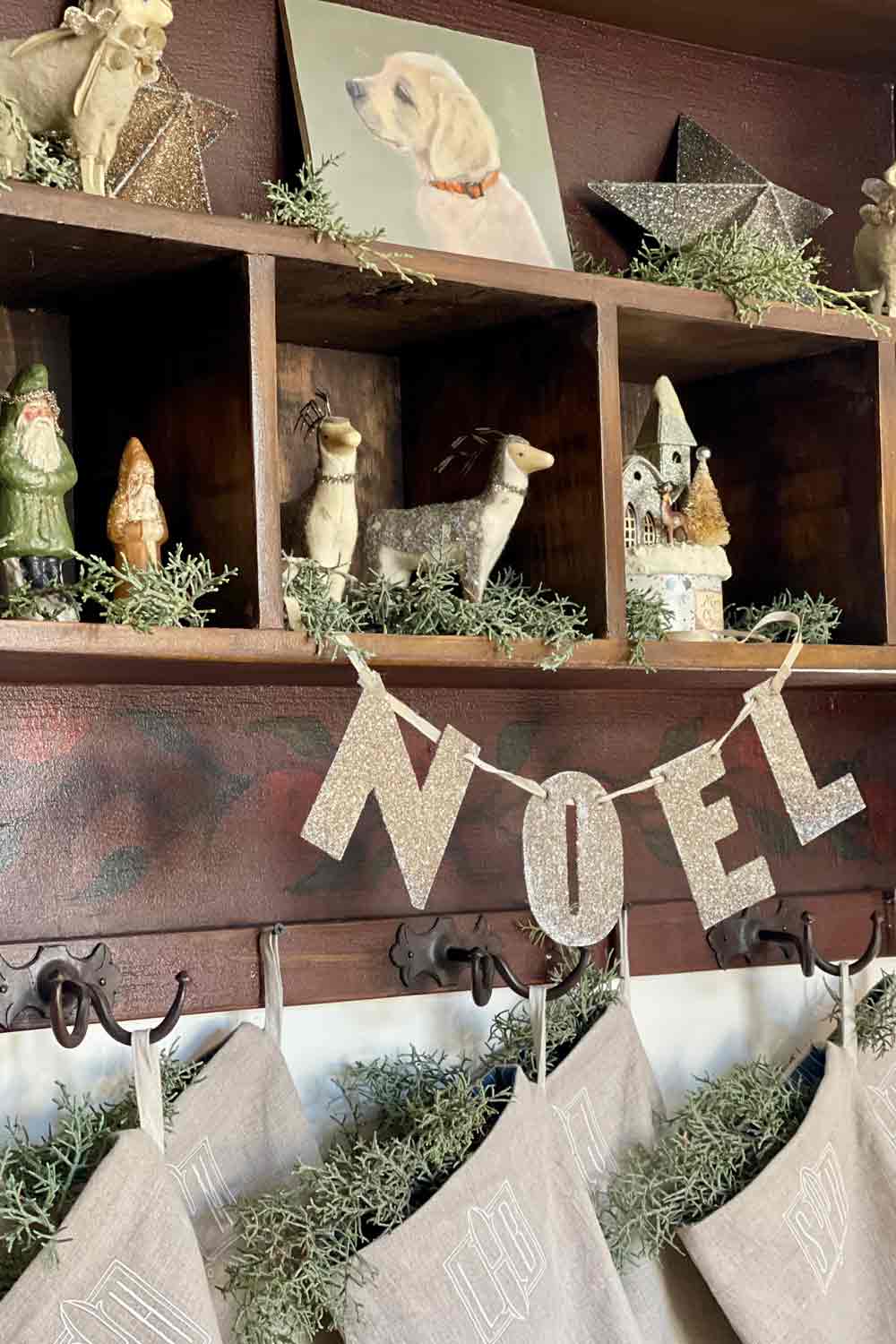 christmas entry cupboard close up