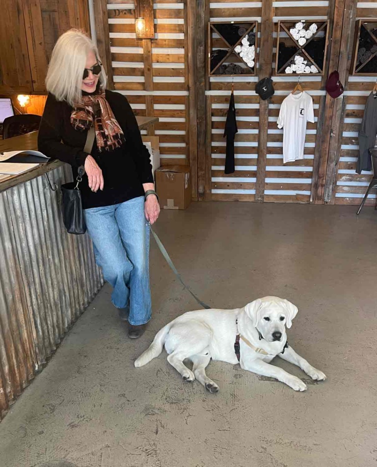 cindy hattersley and her pup Scout