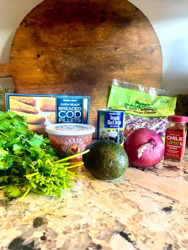 Ingredients for Baja Fish Tacos