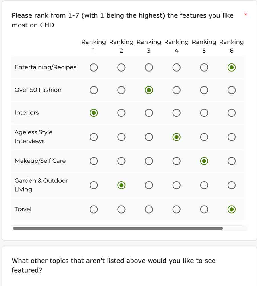 survey question example