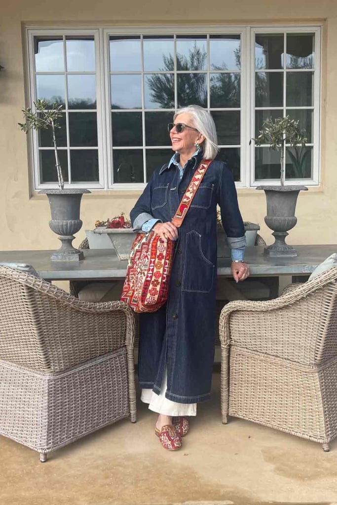 Artemis Bag with denim trench cindy hattersley