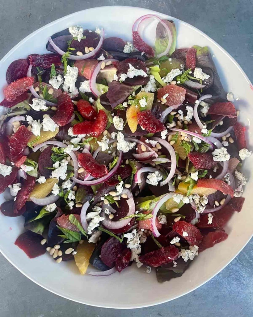 Beet Salad with Blood Oranges & Goat Cheese