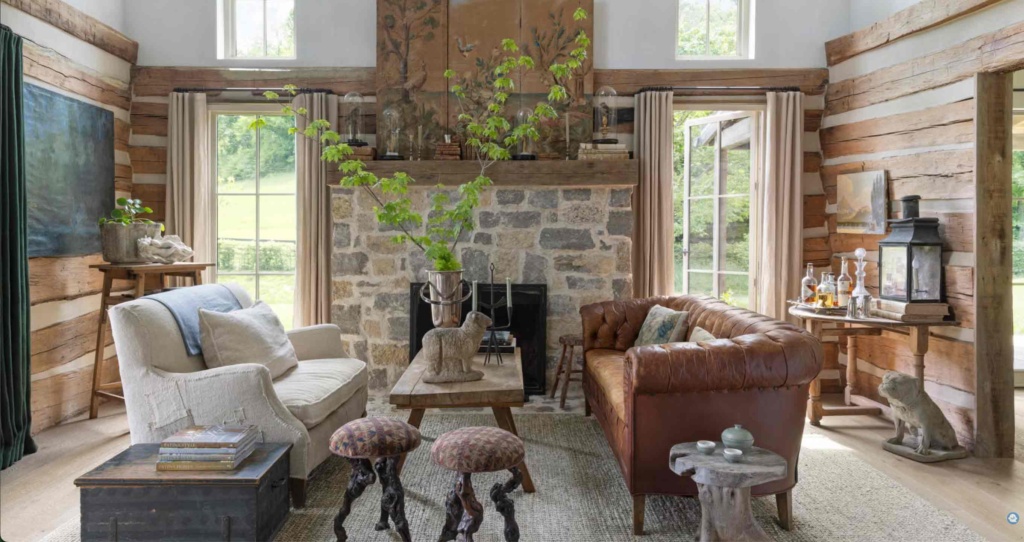 Patina Farm living room featured in Veranda-Lisa Romerein Photography