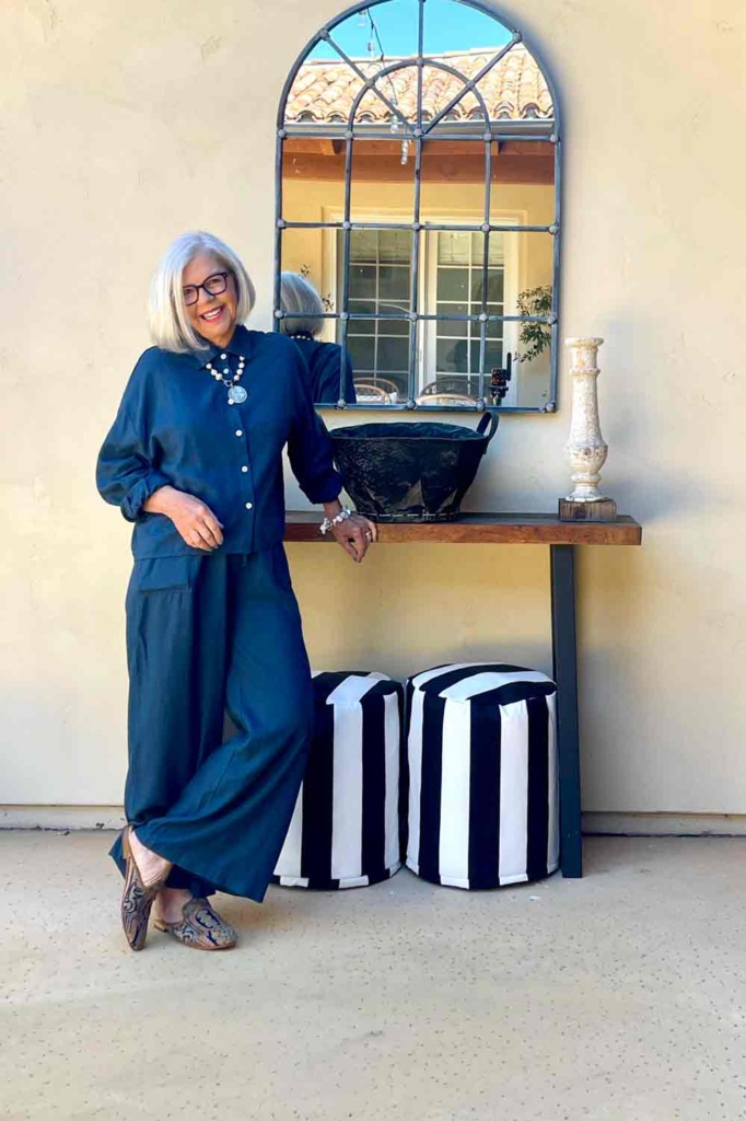 MERSEA HERMOSA LINEN SET-NAVY