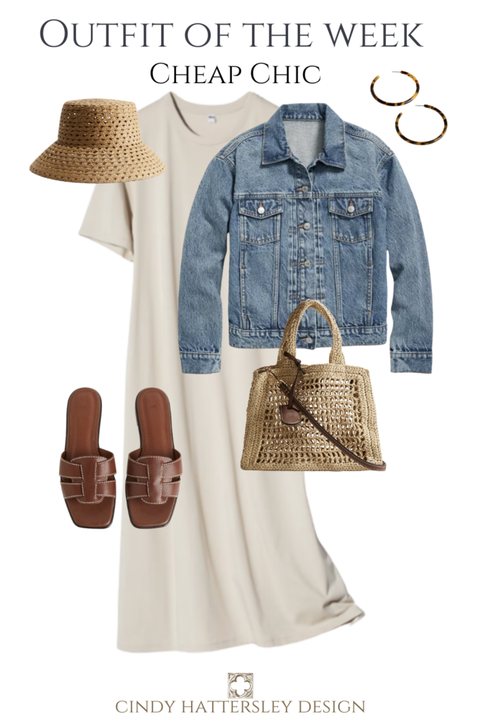 cheap chic t shirt dress outfit of the week