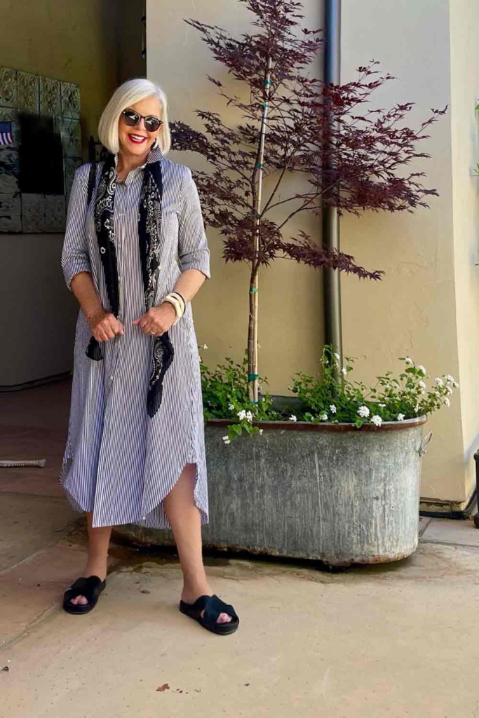 BR Shirtdress with Bandana Scarf