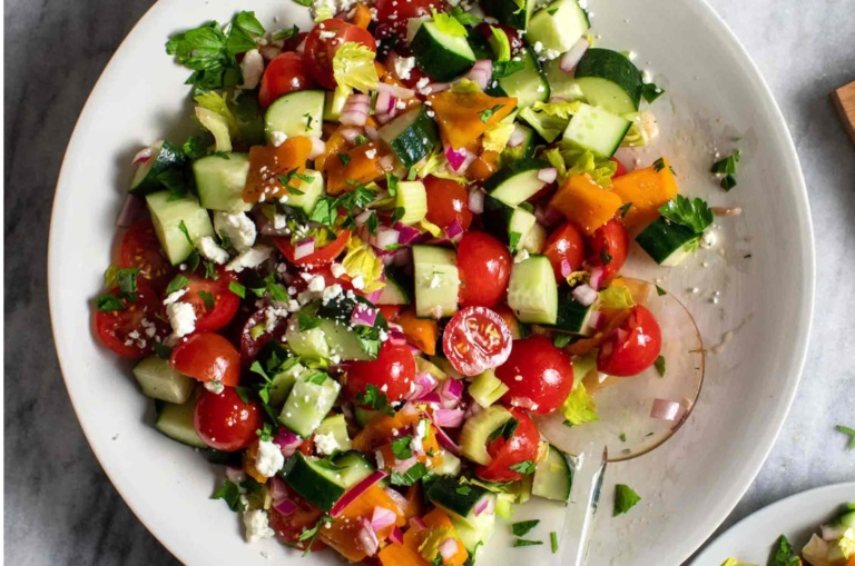 Chopped Cucumber and Tomato Salad-NY Times