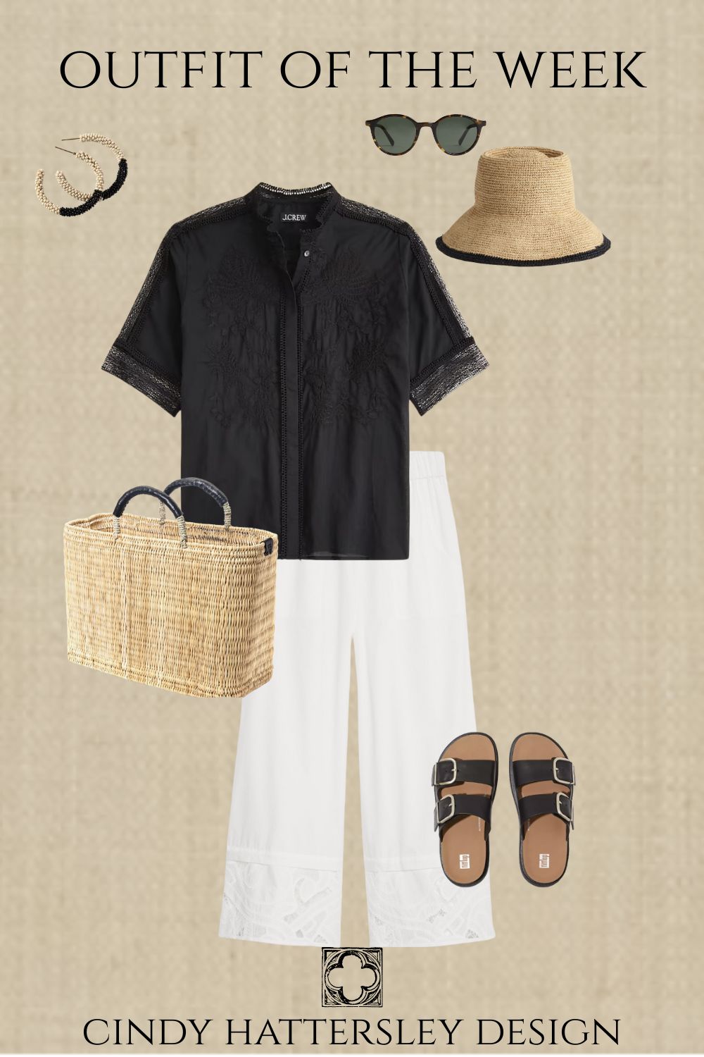 Black and Whtie Outfit of the Week-J Crew & BR
