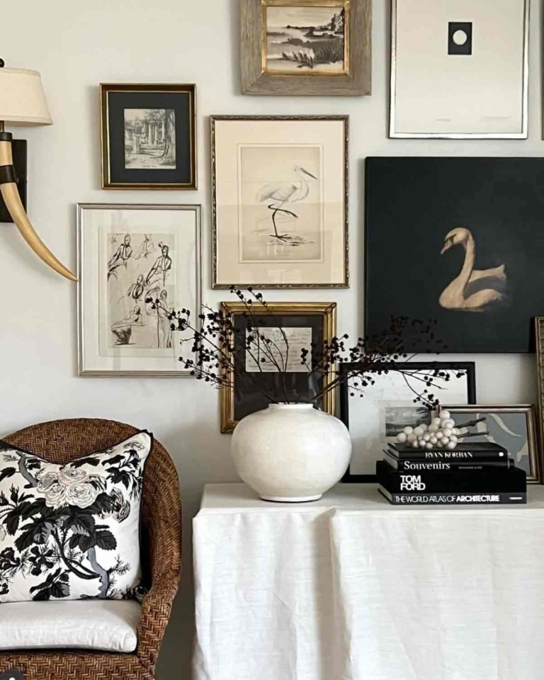sherry hart gallery wall in her own home