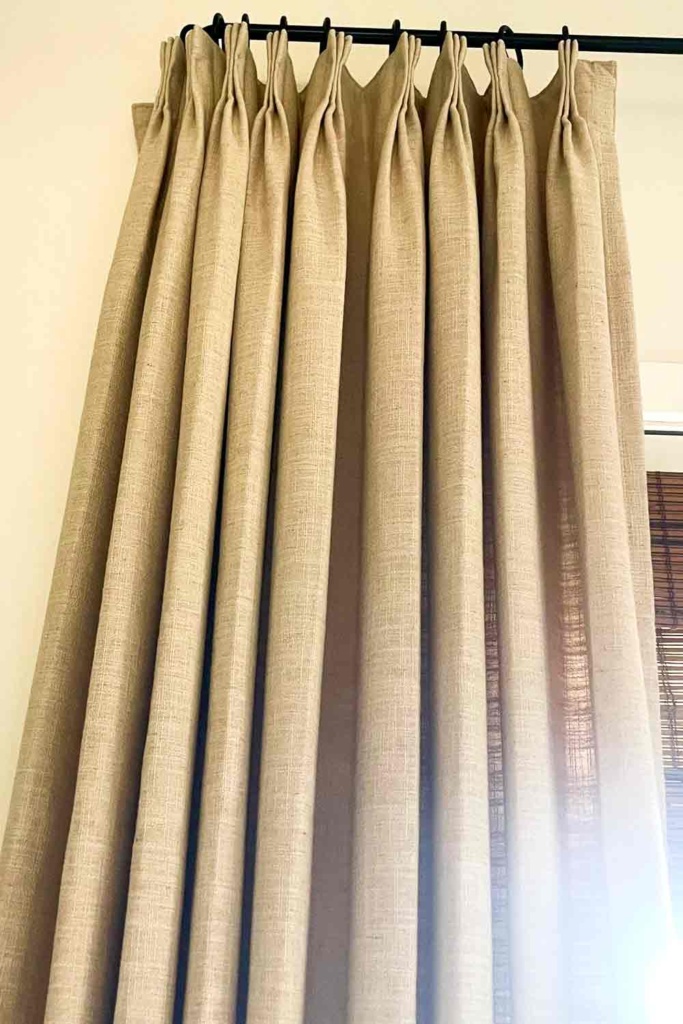 two pages curtains detail up close