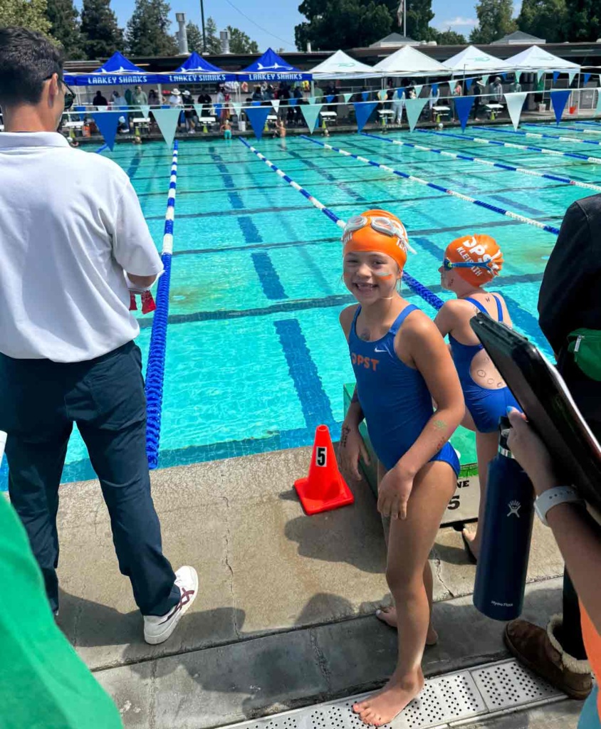 Cindy Hattersley's Granddaughtter at swim meet