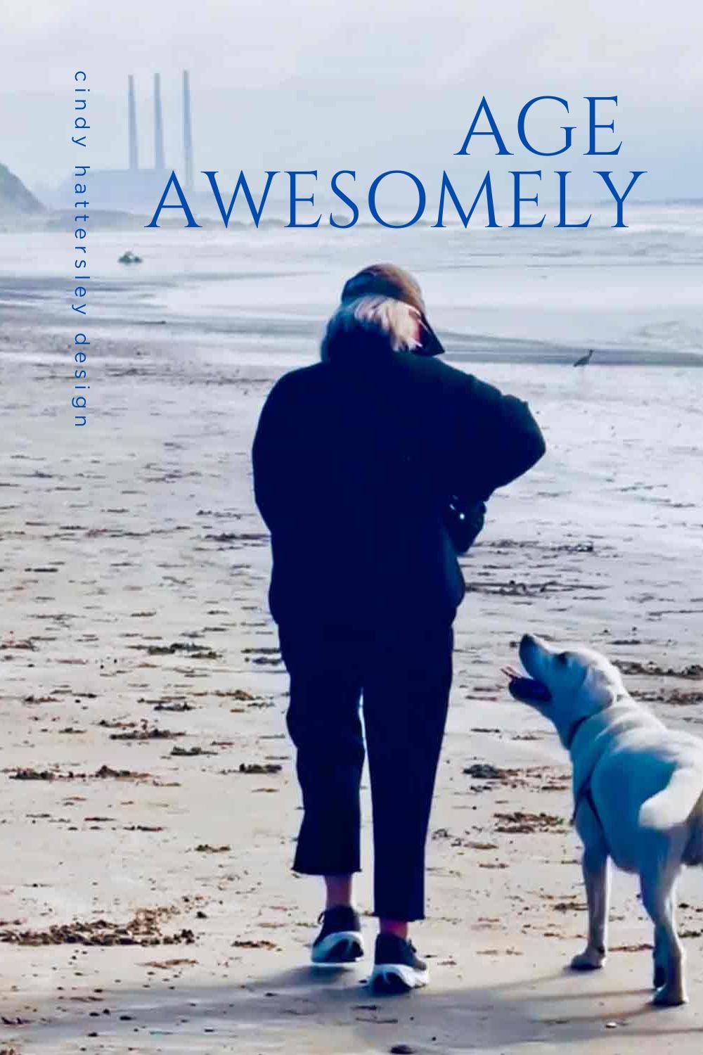 cindy hattersley and her dog scout at the beach
