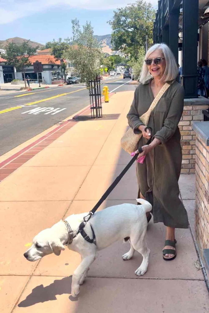 Nordstrom Green Gauze Dress with Scout