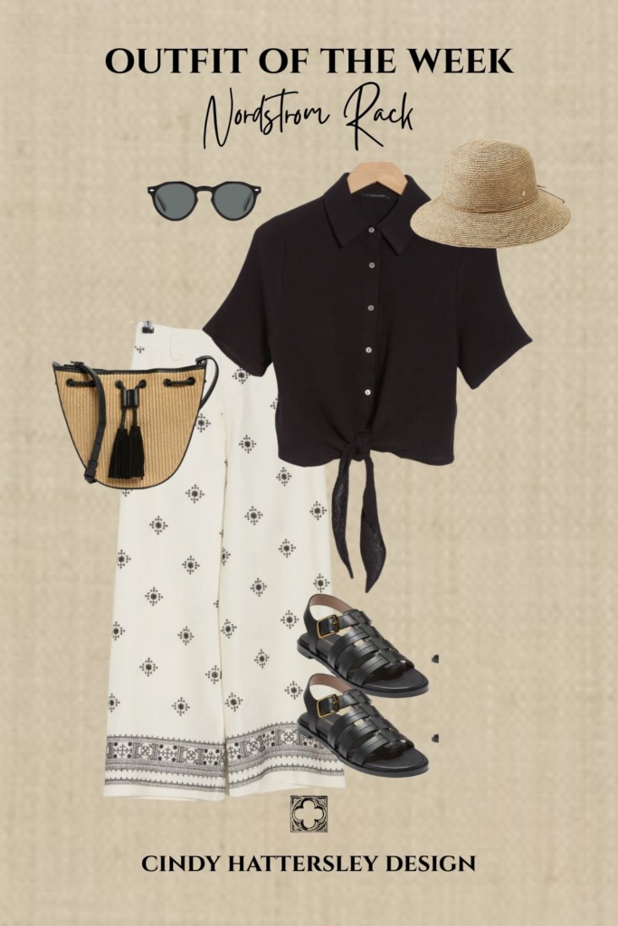 nordstrom rack black and white outfit
