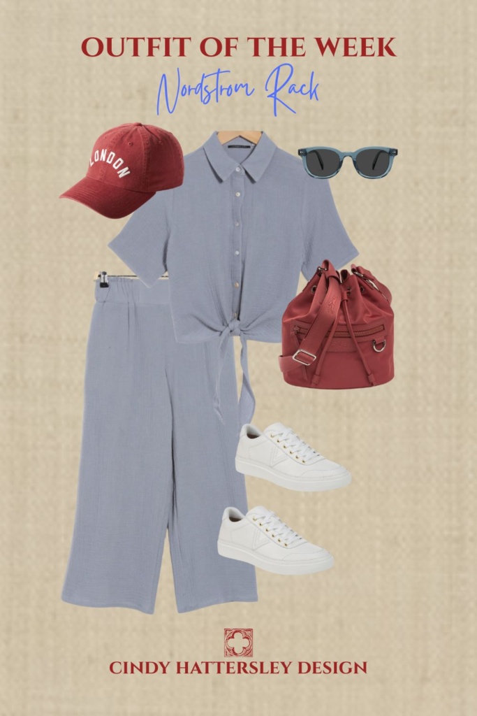 Tahari blue gauze outfit