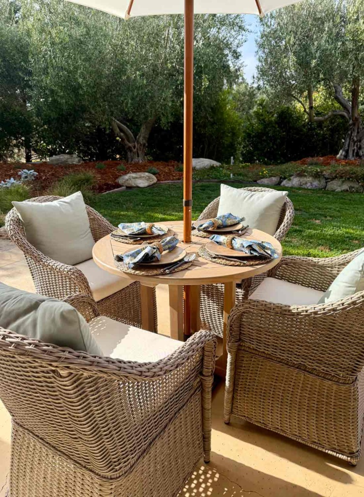 Office Patio table set for brunch