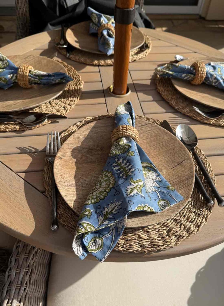 office patio tablescape