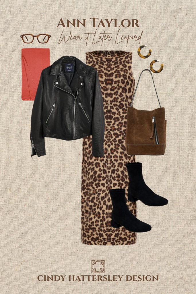Ann Taylor Leopard Dress Outfits