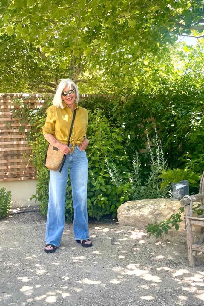 Paige Anessa Jeans with J Crew Linen Shirt