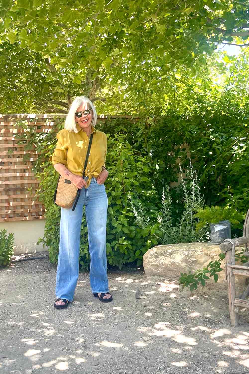 Paige Anessa Jeans with J Crew Linen Shirt