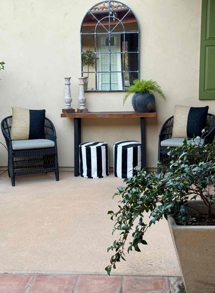 courtyard console table and mirror cindy hattersley design