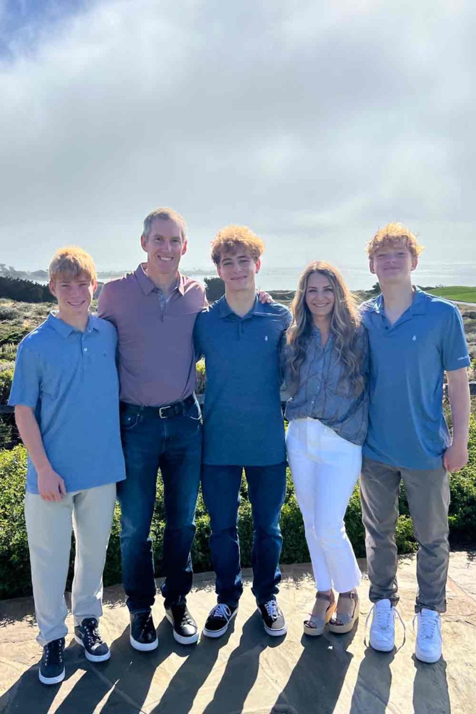 Aesthetician Amy Amaral and family