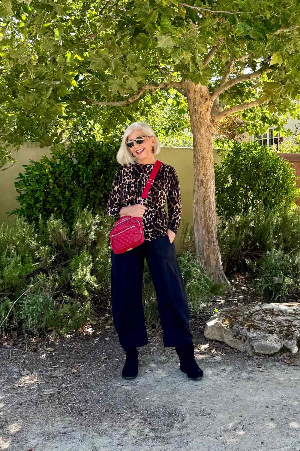 Talbots Leopard Cashmere Sweater & Ruti Pants