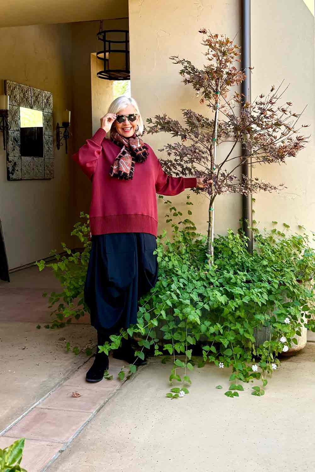 Varley Mock Neck and Ruti Skirt