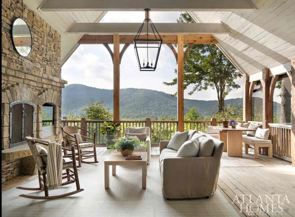 Highlands porch, designed by Stanley Dixon & Betty Burgess in ATHL