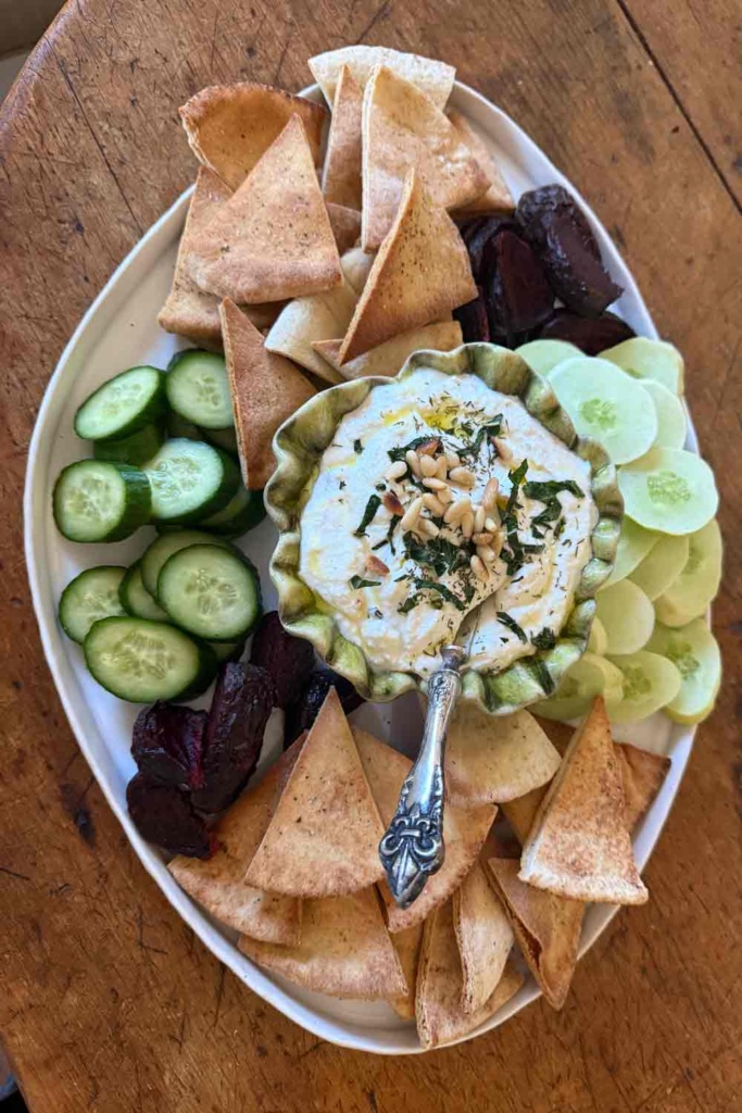 whipped lemon feta dip