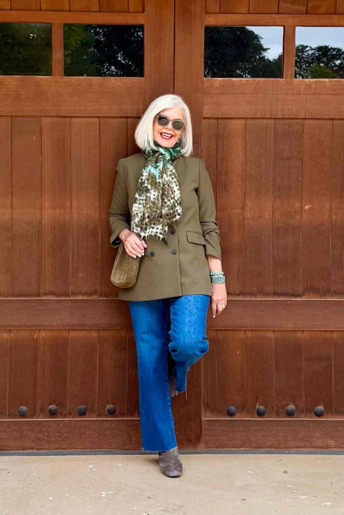 talabots blazer and jeans