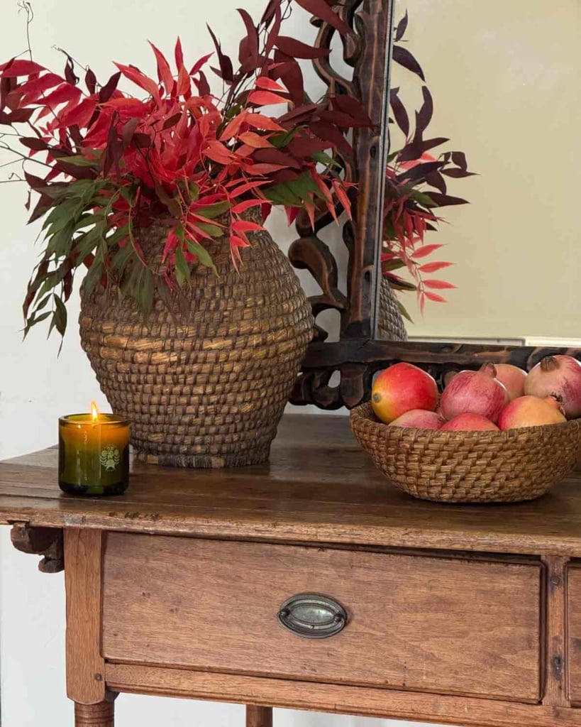 Fall Leaves and Pomegranates