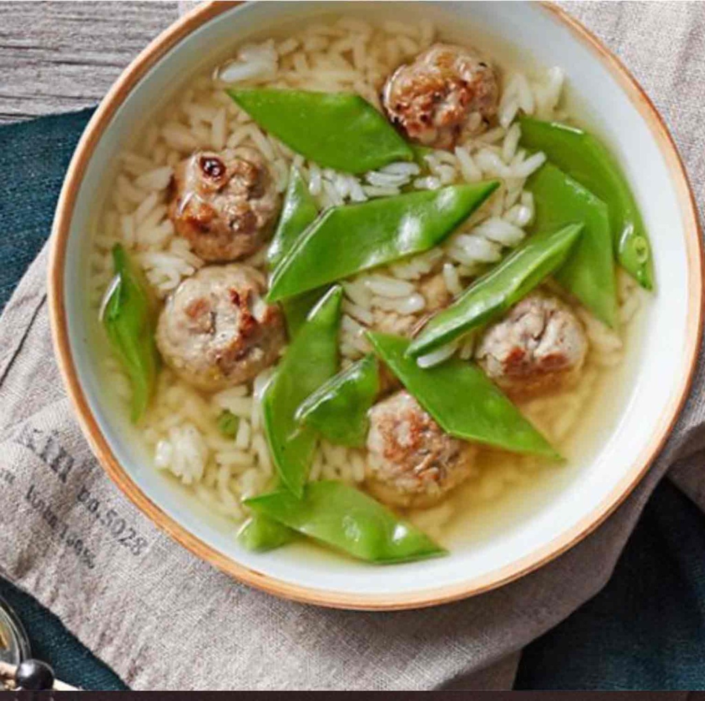 Gingery Meatball Soup