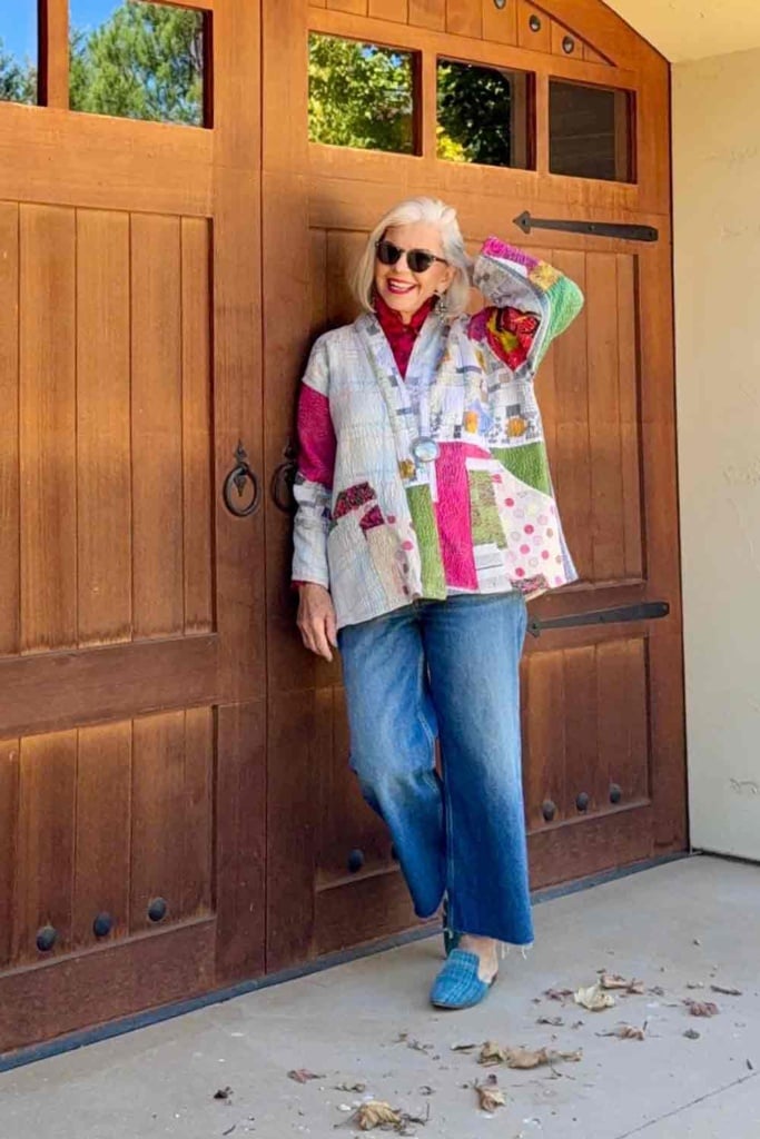 Etsy kantha patchwork jacket & jeans