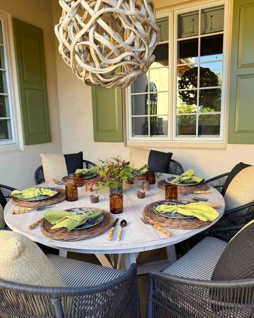 fall outdoor table decor