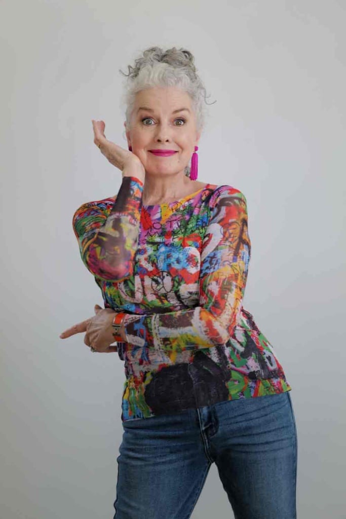 Kerry Lou Henson in jeans and colorful tee