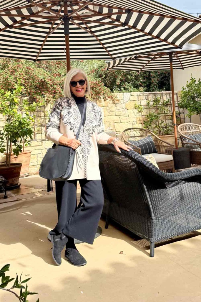 Column of Black with Chicos Sweater