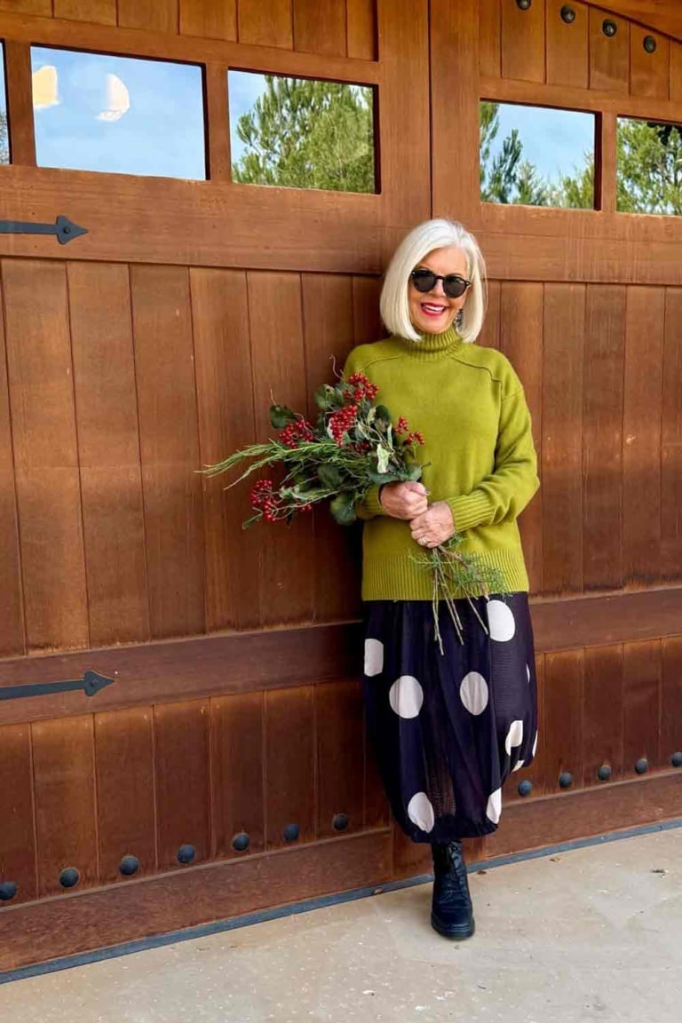 Lisa Bayne skirt & ALC cashmere sweater