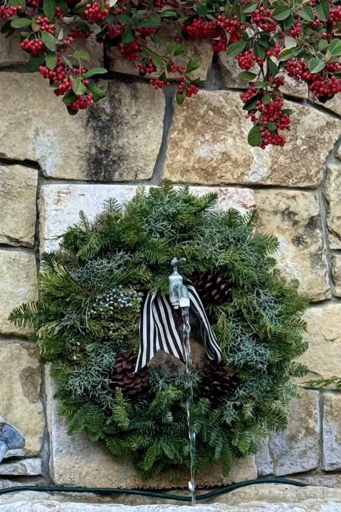 Fountain Wreath in Courtyard-cindy hattersley