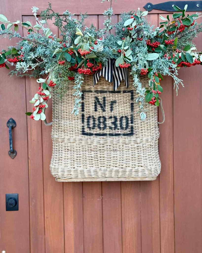 Front Entry Gate Decorated for Christmas
