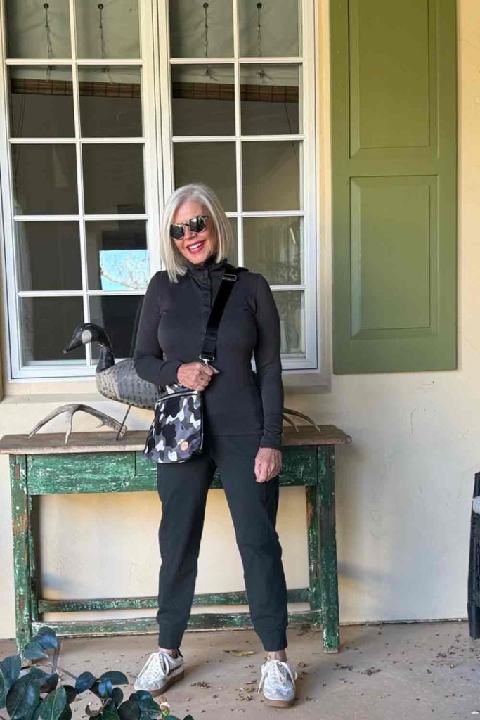 Athleta quarter button top & joggers