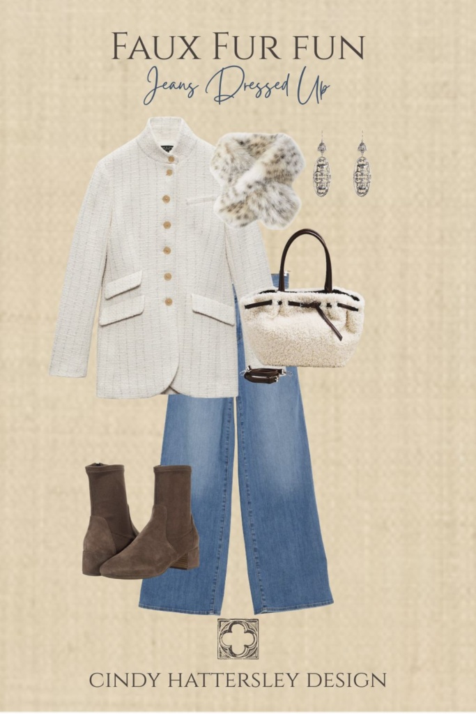 Faux Fur Jeans Outfit