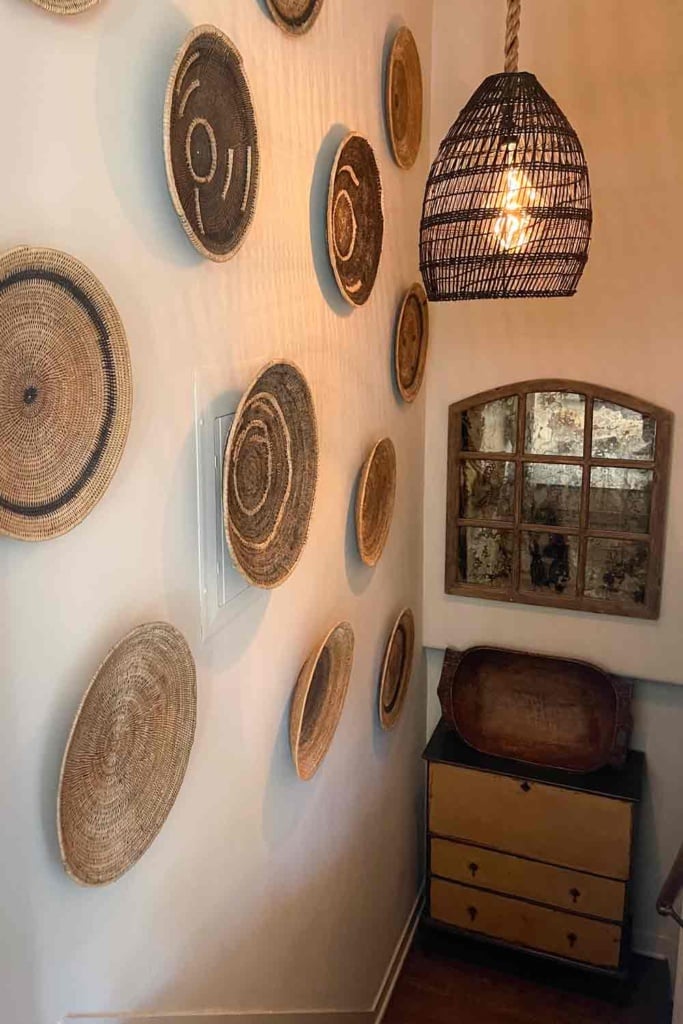 stairway to bar area