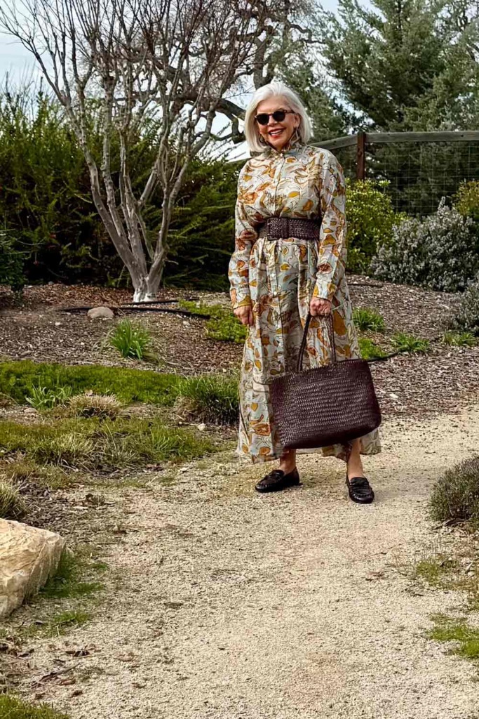 Chan Luu dress belted for a work or daytime look