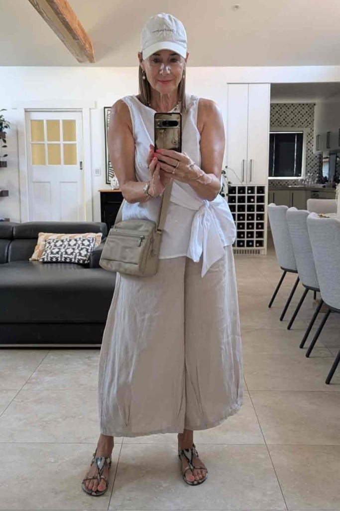 suzy richetti in skirt and baseball cap