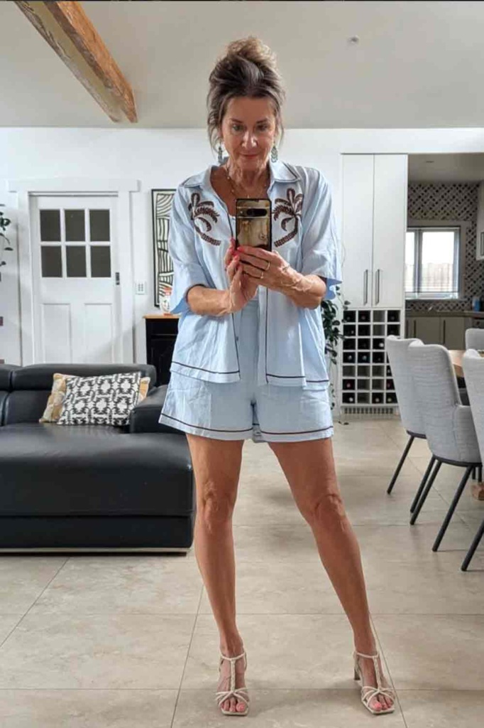 suzy richetti in shorts outfit