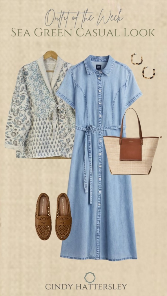 Outfit of the Week with dress from Gap and Etsy Jacket