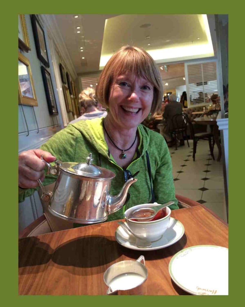 Jennifer Parker having tea-why is flexibility so important as we age-yoga