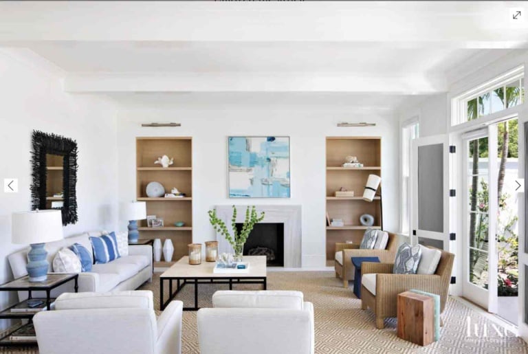 Vero Beach living room designed by Leah Muller Interiors